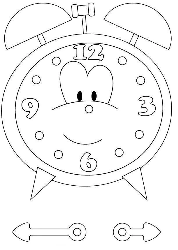 Desenho de Relogios para colorir e imprimir: número 7
