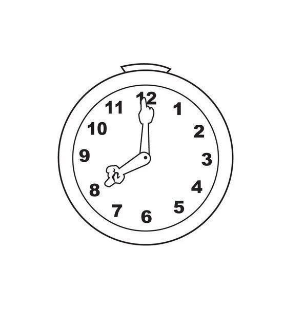 Desenho de Relogios para colorir e imprimir: número 10