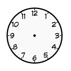 Desenho de Relogios para colorir e imprimir: número 12