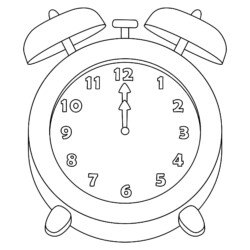 Desenho de Relogios para colorir e imprimir: número 18