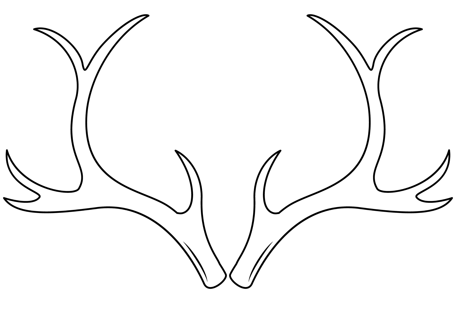 Desenho de Rena para colorir e imprimir: número 8