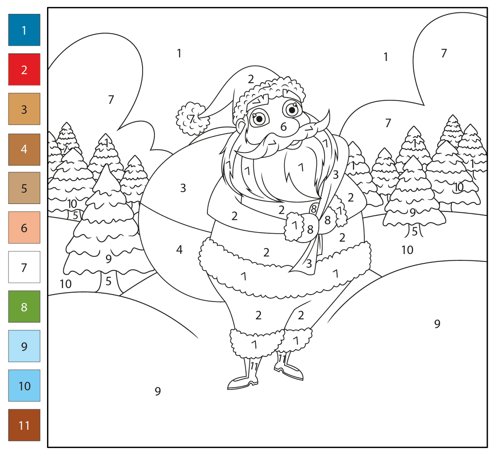 Desenho de Rena para colorir e imprimir: número 15