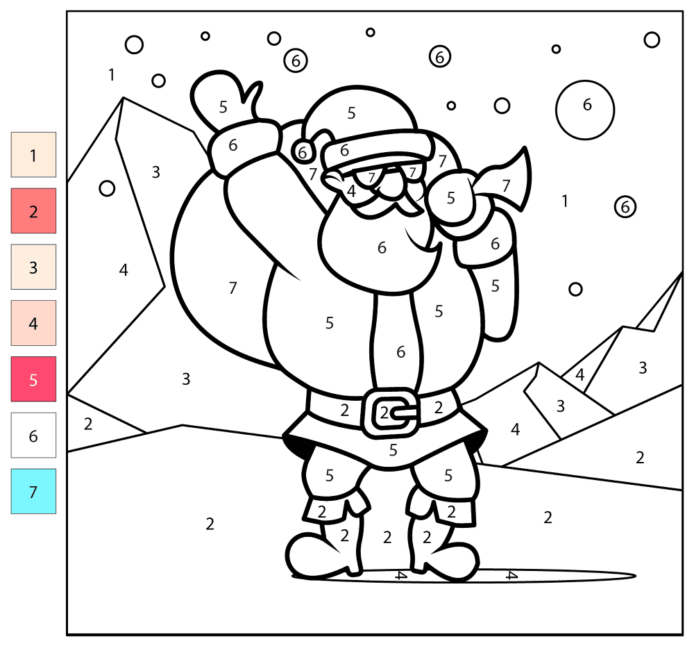 Desenho de Rena para colorir e imprimir: número 16