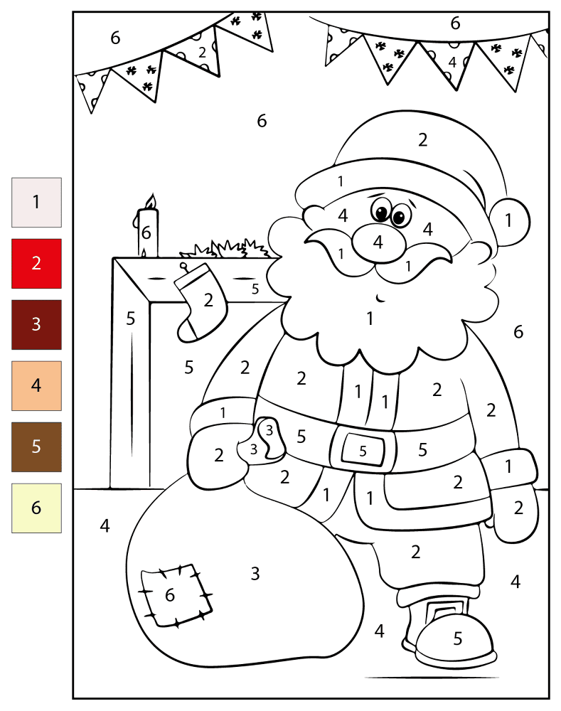 Desenho de Rena para colorir e imprimir: número 17
