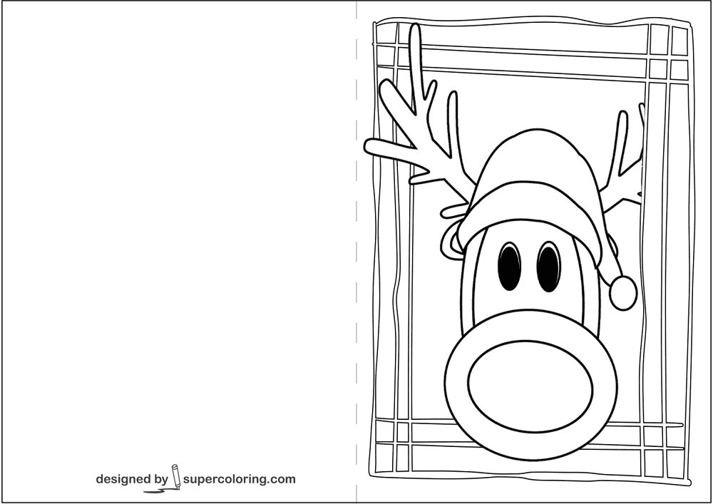 Desenho de Rena para colorir e imprimir: número 35