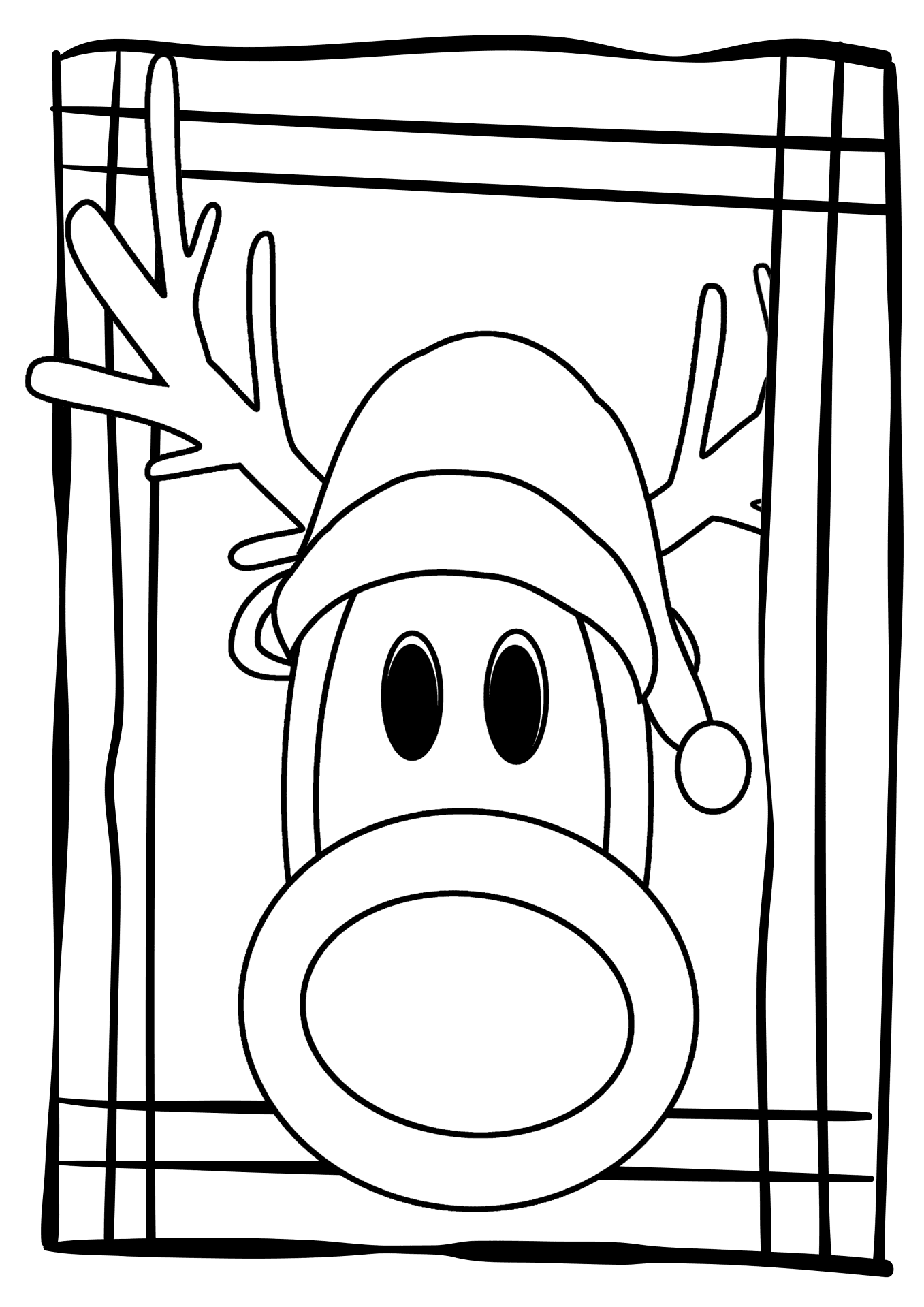 Desenho de Rena para colorir e imprimir: número 36