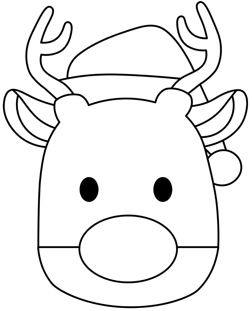 Desenho de Rena para colorir e imprimir: número 45