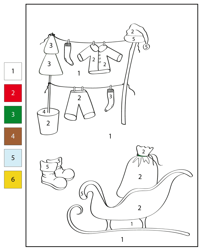 Desenho de Rena para colorir e imprimir: número 48