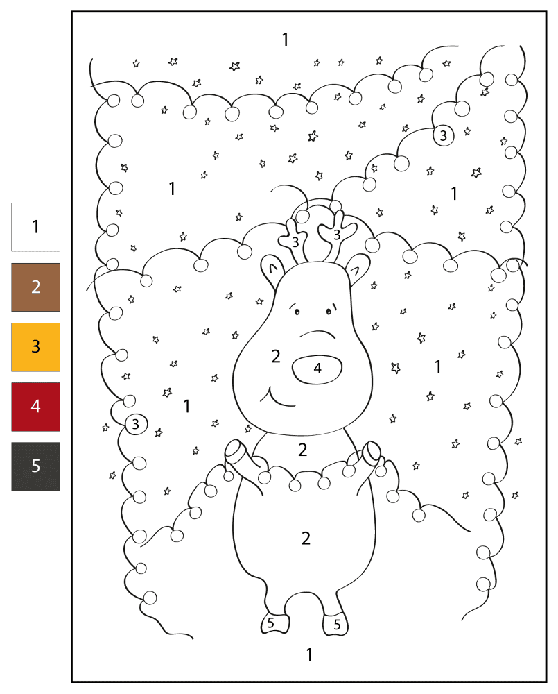 Desenho de Rena para colorir