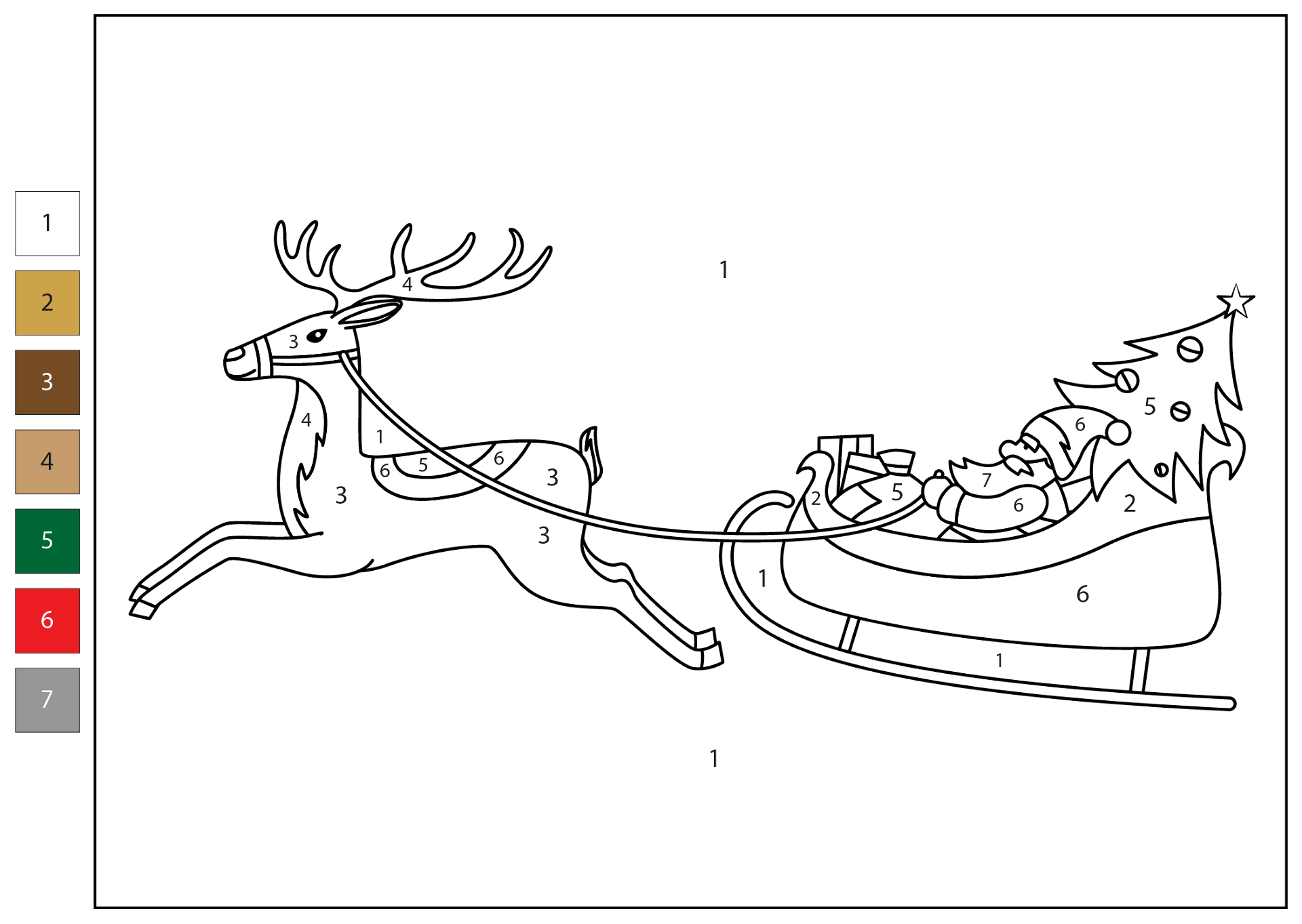 Desenho de Rena para colorir