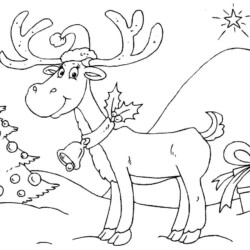 Desenho de Rena para colorir