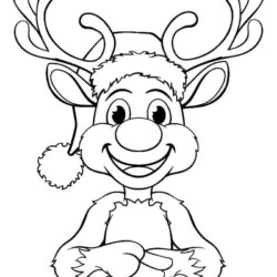 Desenho de Rena para colorir