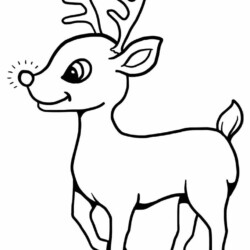Desenho de Rena para colorir
