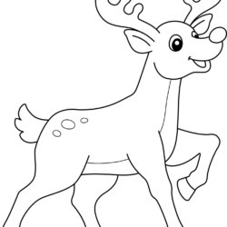 Desenho de Rena para colorir