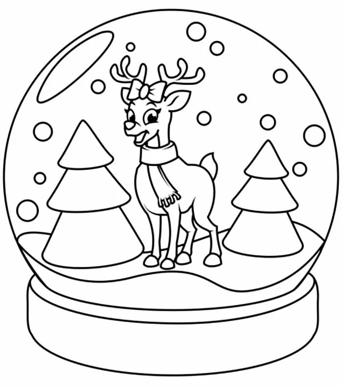 Desenho de Rena para colorir