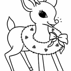 Desenho de Rena para colorir