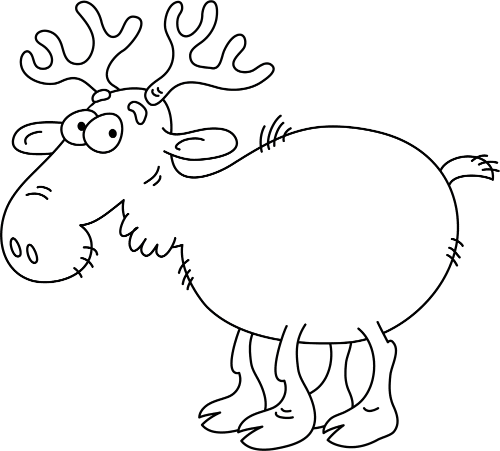 Desenho de Rena para colorir