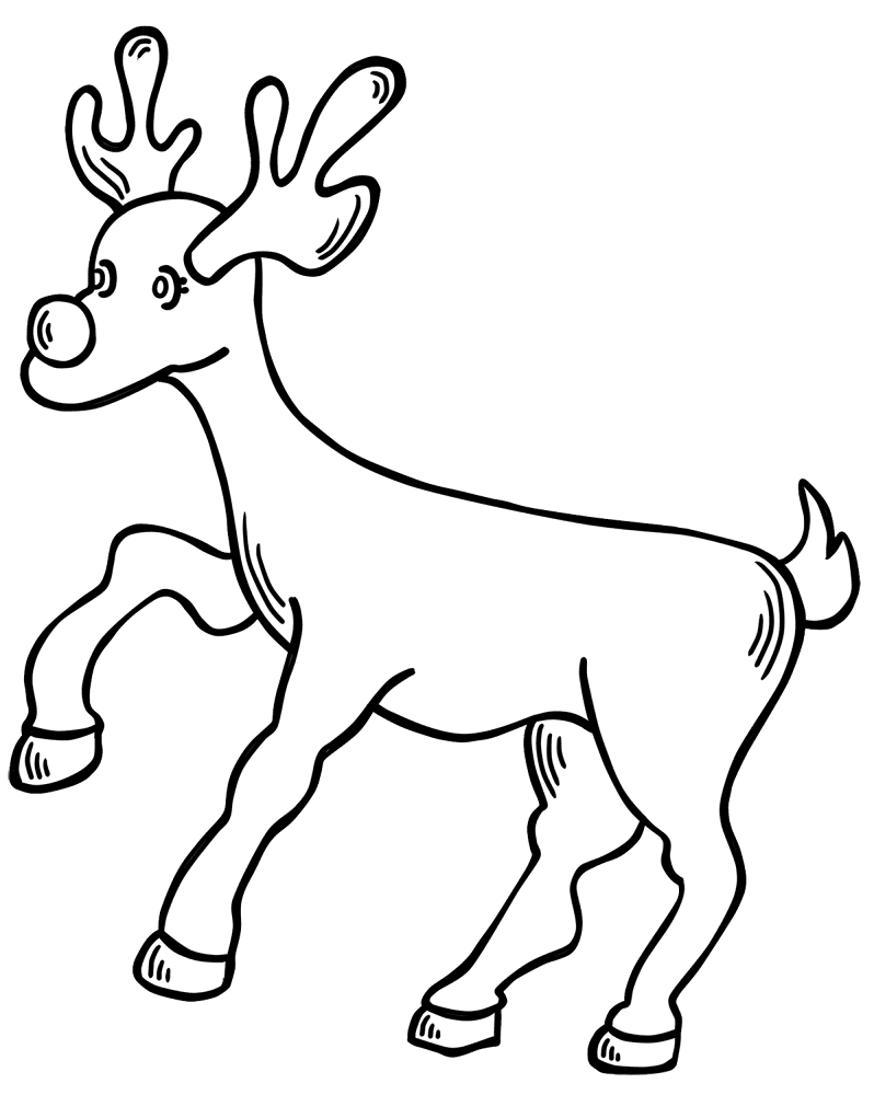 Desenho de Rena para colorir