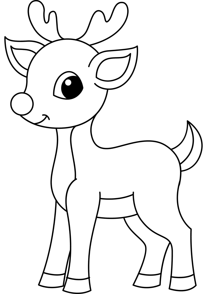 Desenho de Rena para colorir