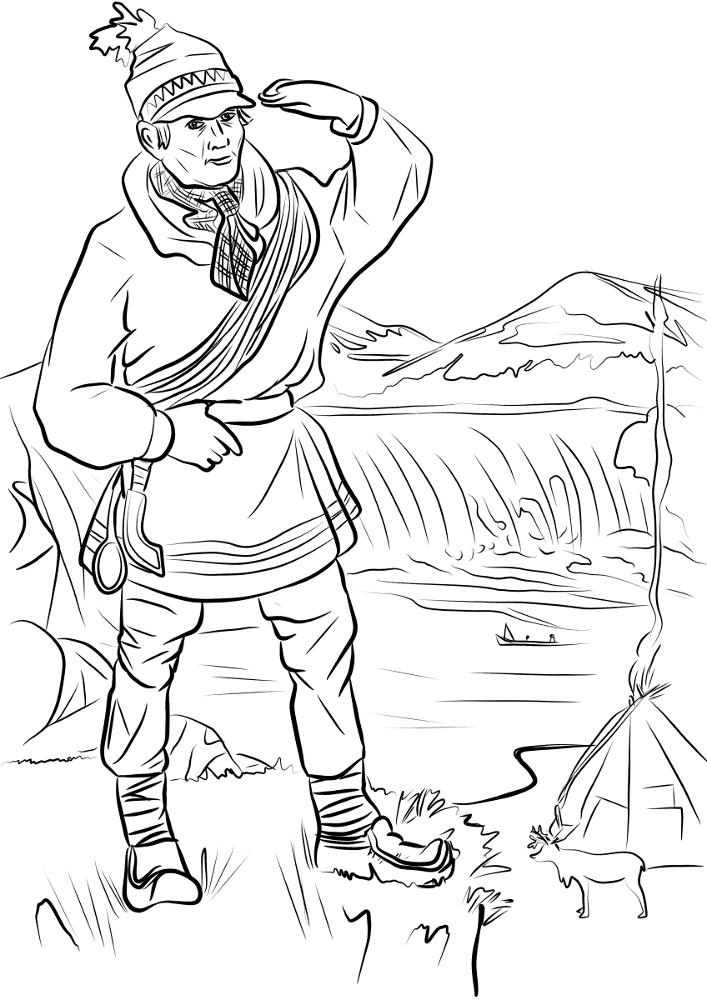 Desenho de Rena para colorir