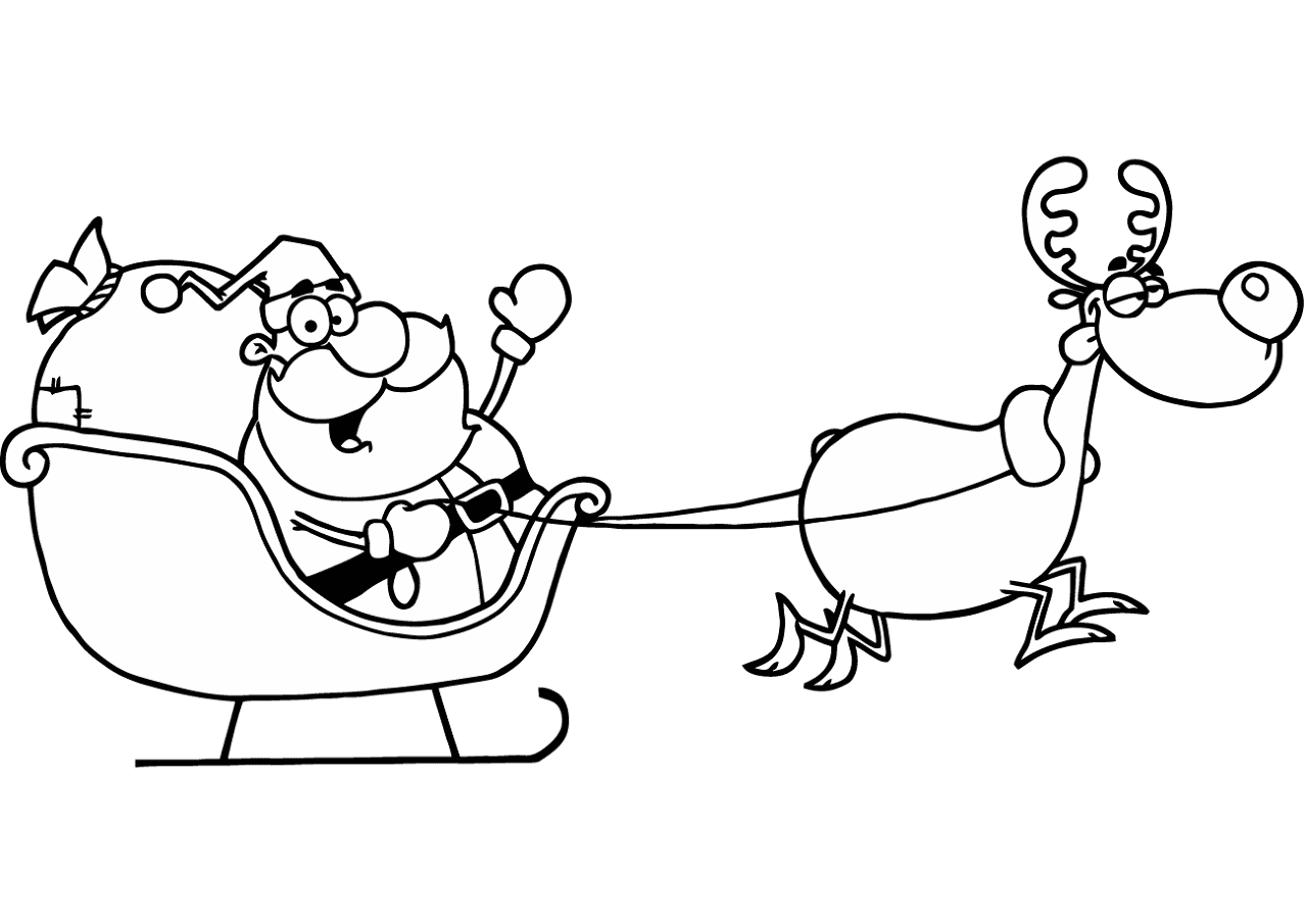 Desenho de Rena para colorir