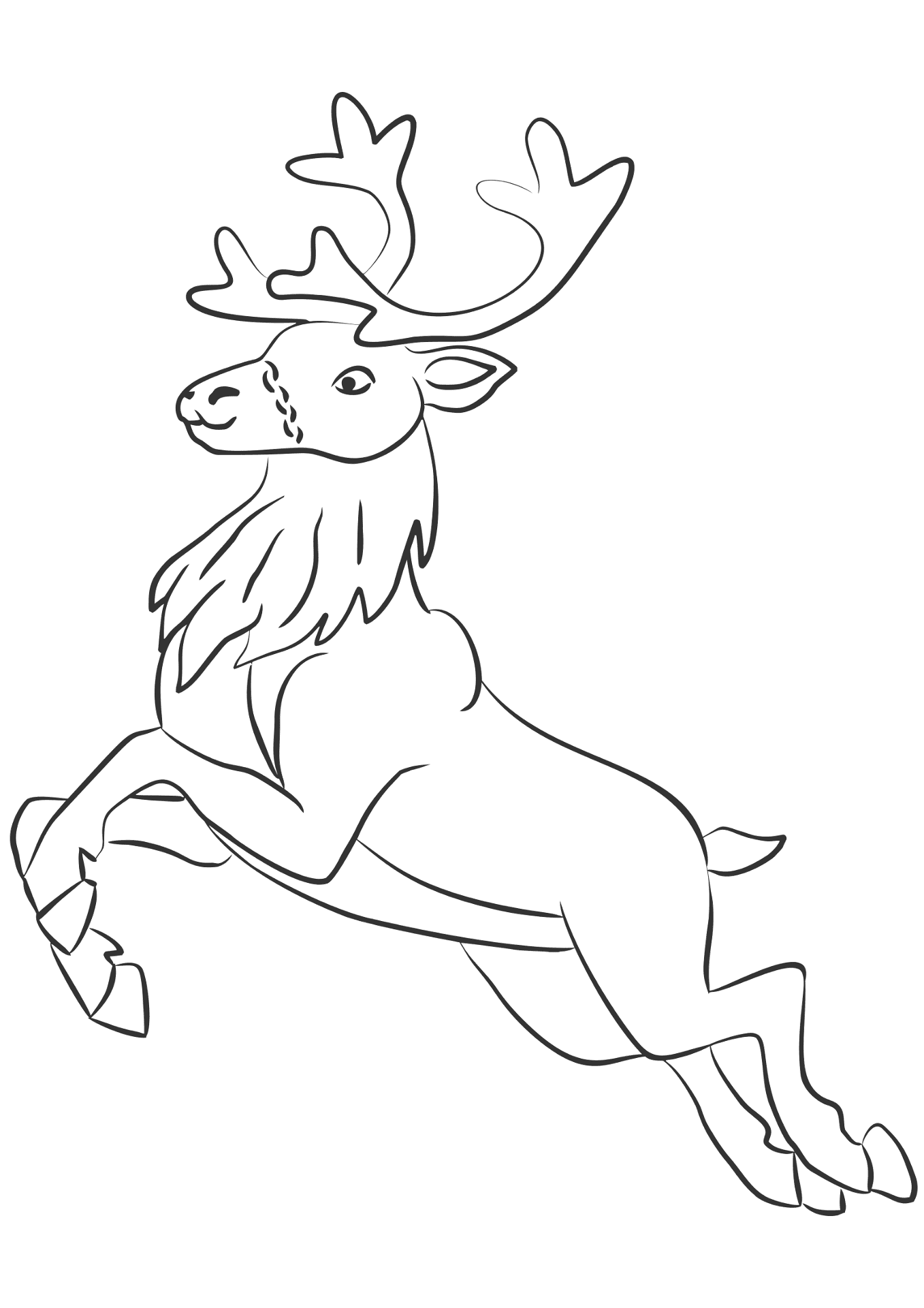 Desenho de Rena para colorir