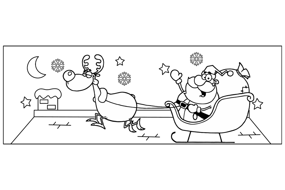 Desenho de Rena para colorir