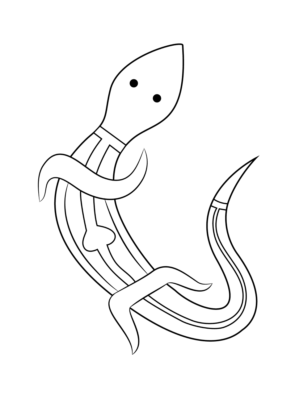 Desenho de Répteis para colorir e imprimir: número 7