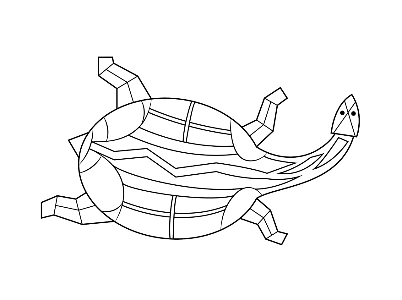 Desenho de Répteis para colorir e imprimir: número 8