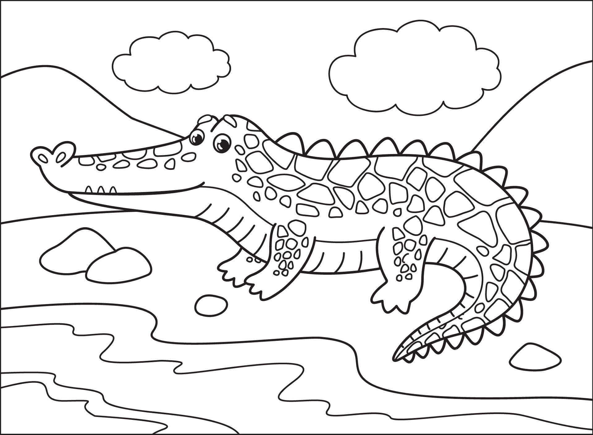 Desenho de Répteis para colorir e imprimir: número 11