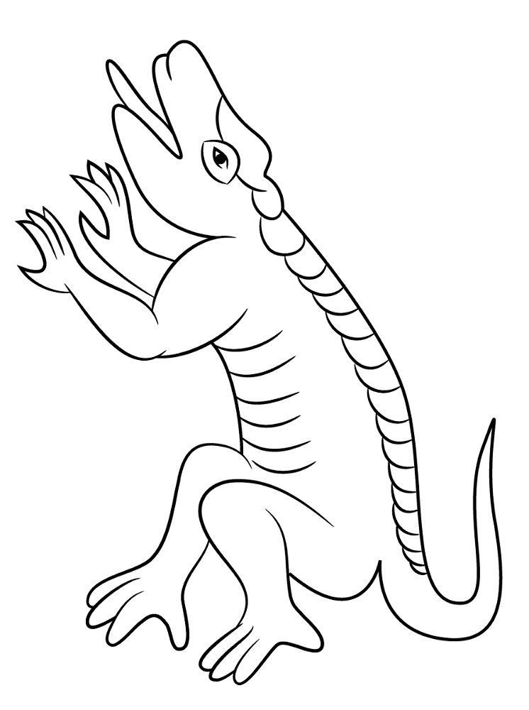 Desenho de Répteis para colorir e imprimir: número 24