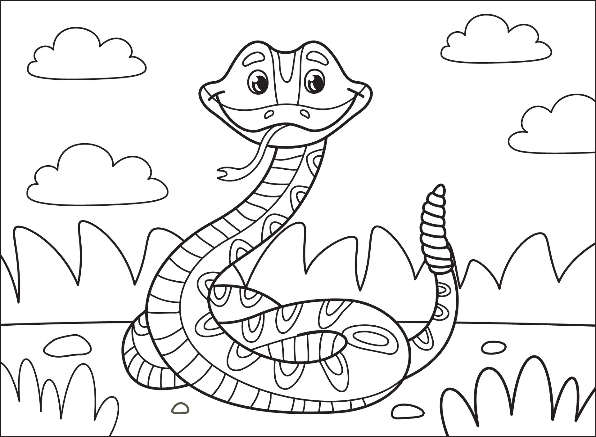 Desenho de Répteis para colorir