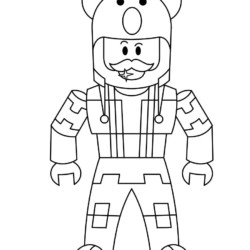 Desenho de Roblox para colorir e imprimir: número 2