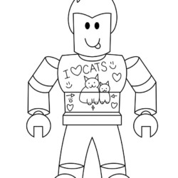 Desenho de Roblox para colorir e imprimir: número 4