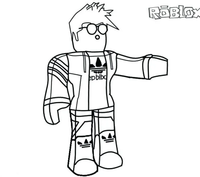 Desenho de Roblox para colorir e imprimir: número 5
