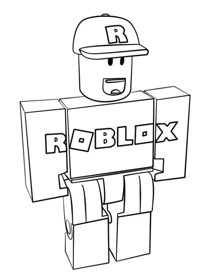 Desenho de Roblox para colorir e imprimir: número 9