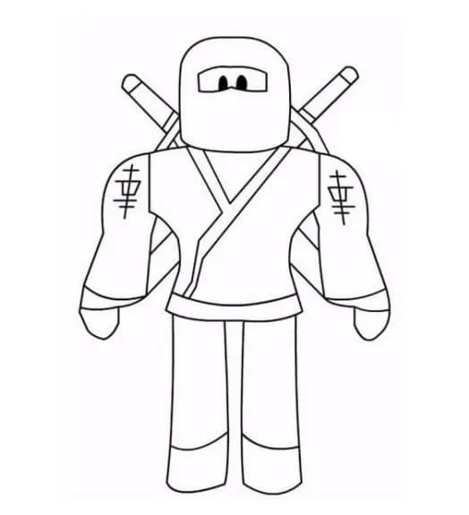 Desenho de Roblox para colorir e imprimir: número 10