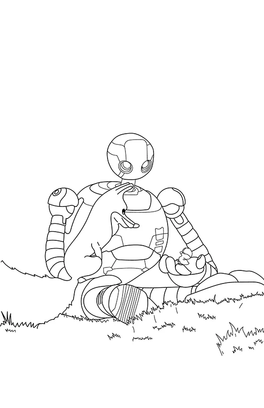 Desenho de Robo Selvagem para colorir e imprimir: número 2