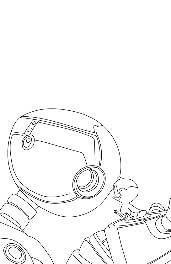 Desenho de Robo Selvagem para colorir e imprimir: número 3