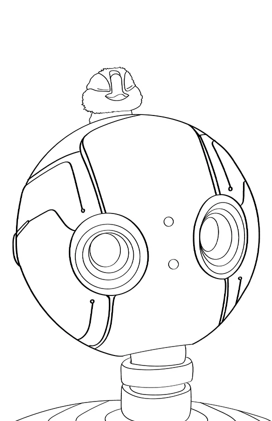 Desenho de Robo Selvagem para colorir e imprimir: número 7