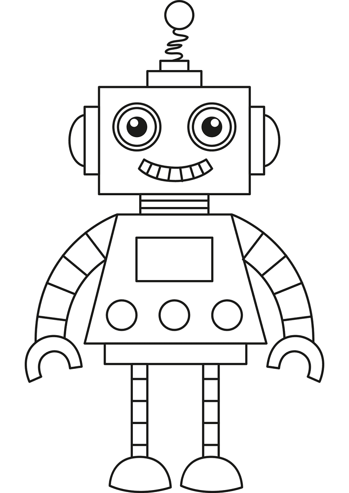 Desenho de Robos para colorir e imprimir: número 5