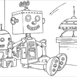 Desenho de Robos para colorir e imprimir: número 9