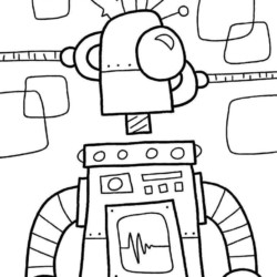 Desenho de Robos para colorir e imprimir: número 10