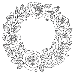 Desenho de Rosa para colorir e imprimir: número 8