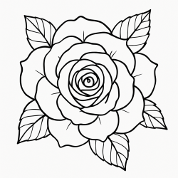 Desenho de Rosa para colorir e imprimir: número 10