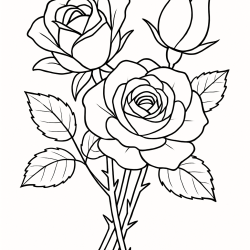 Desenho de Rosa para colorir e imprimir: número 11