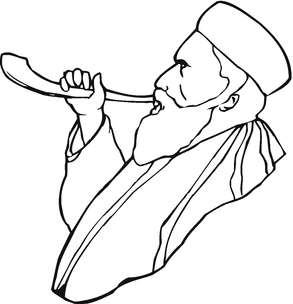Desenho de Rosh Hashanah para colorir e imprimir: número 2