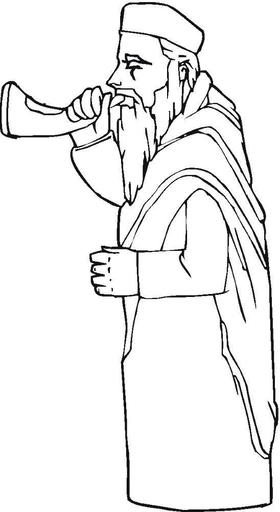 Desenho de Rosh Hashanah para colorir e imprimir: número 4