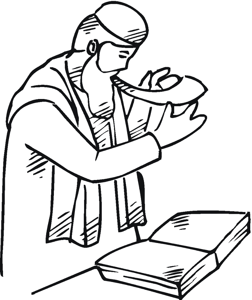 Desenho de Rosh Hashanah para colorir e imprimir: número 6