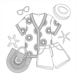 Desenho de Roupas para colorir e imprimir: número 1